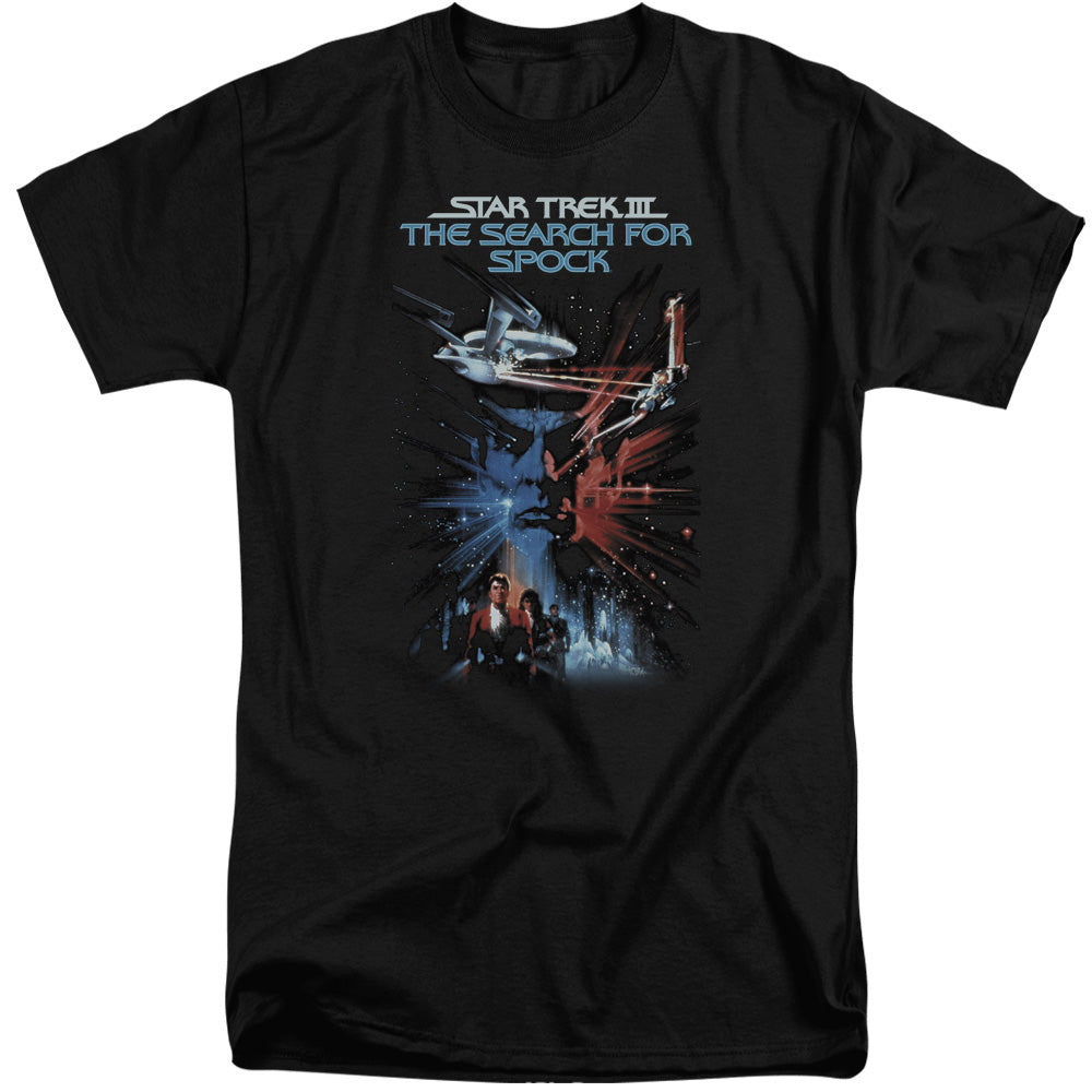 Star Trek - Search For Spock(Movie) - Short Sleeve Adult Tall - Black T-shirt