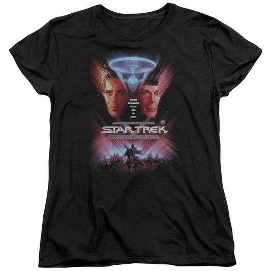 Star Trek - The Final Frontier(Movie) - Short Sleeve Women"s Tee - Black T-shirt