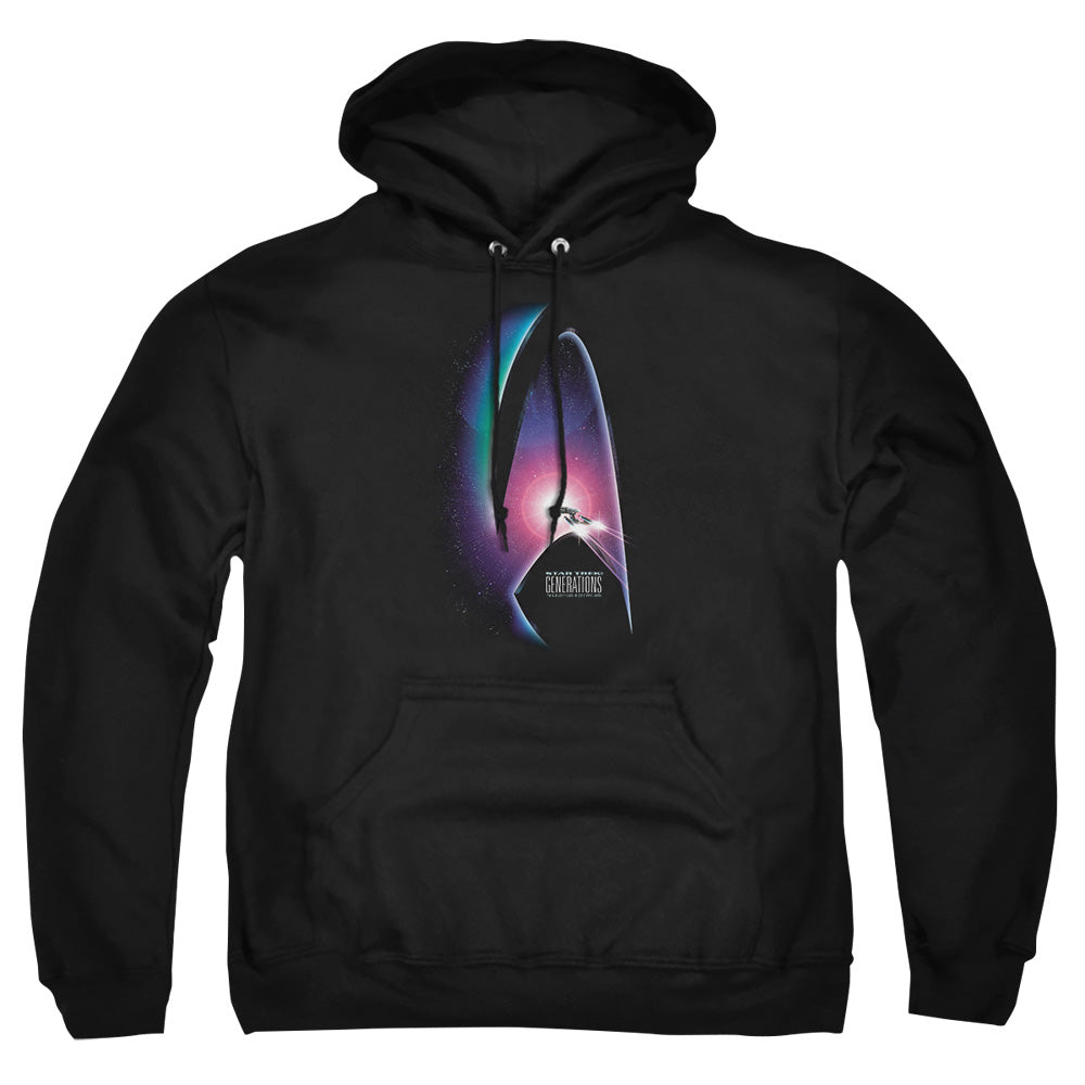 Star Trek - Generations(Movie) - Adult Pull-over Hoodie - Black