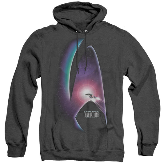 Star Trek - Generations(Movie) - Adult Heather Hoodie - Black
