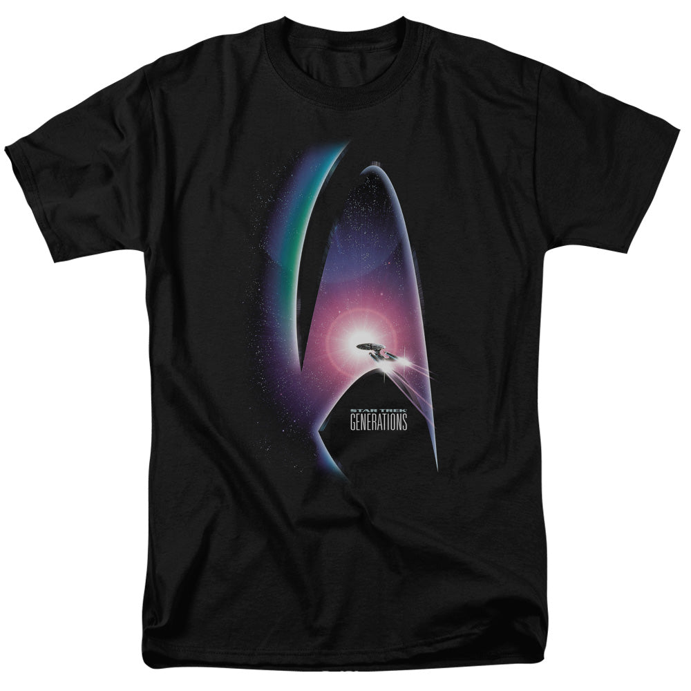 Star Trek - Generations(Movie) - Short Sleeve Adult 18/1 - Black T-shirt