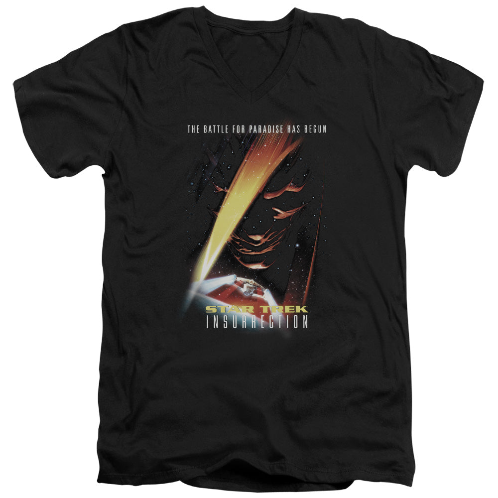 Star Trek - Insurrection(Movie) - Short Sleeve Adult V-neck - Black T-shirt