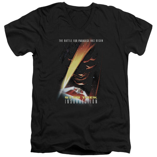 Star Trek - Insurrection(Movie) - Short Sleeve Adult V-neck - Black T-shirt