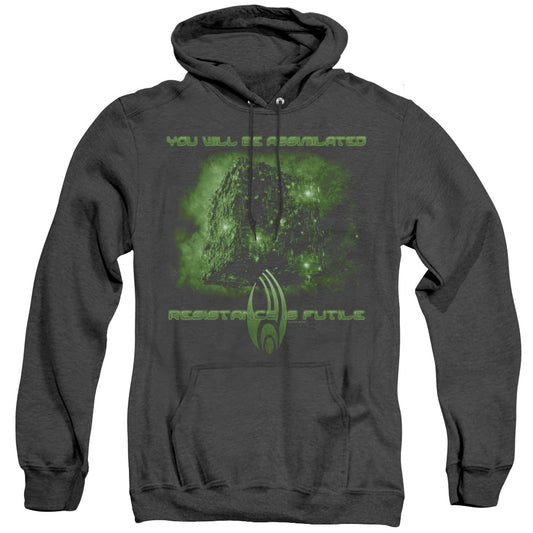 Star Trek - Assimilate - Adult Heather Hoodie - Black