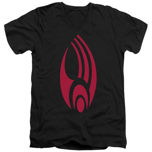 Star Trek - Borg Logo - Short Sleeve Adult V-neck - Black T-shirt