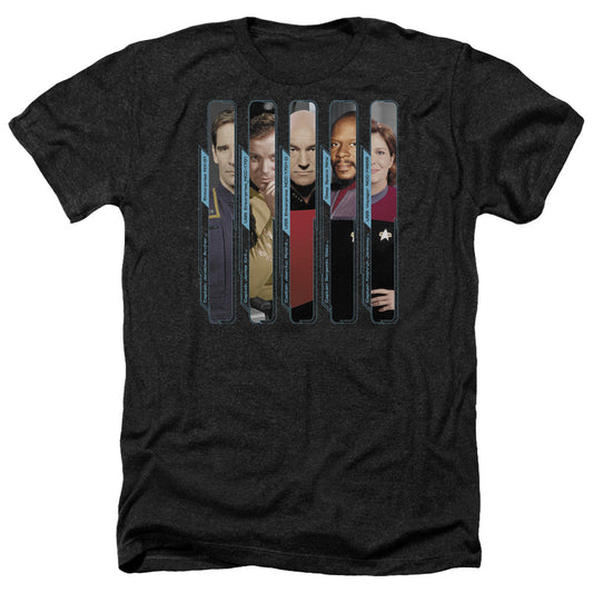 Star Trek - The Captains - Adult Heather-black