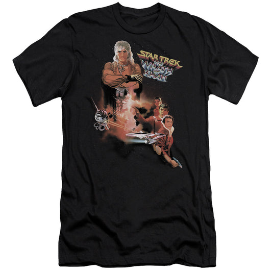 Star Trek - Wrath Of Khan(Movie)-premuim Canvas Adult Slim Fit 30/1 - Black