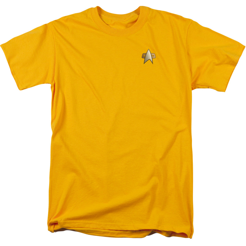 Star Trek - Ds9 Engineering Emblem - Short Sleeve Adult 18/1 - Gold T-shirt