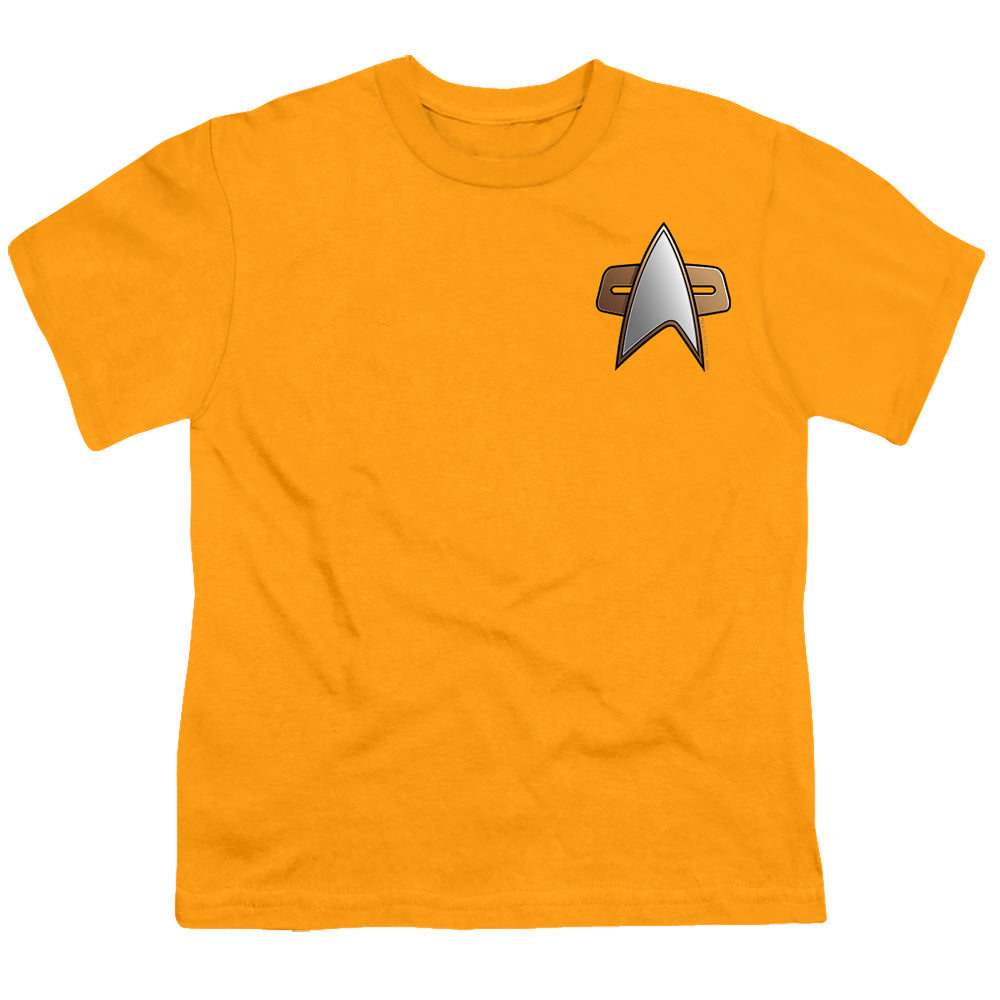 Star Trek - Ds9 Engineering Emblem - Short Sleeve Youth 18/1 - Gold T-shirt