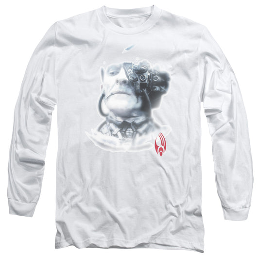 Star Trek - Borg Head - Long Sleeve Adult 18/1 - White T-shirt