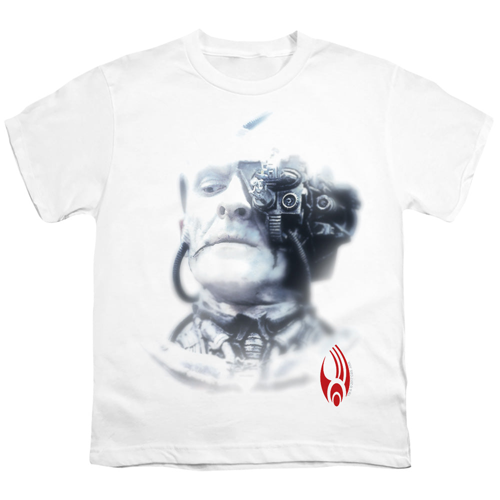 Star Trek - Borg Head - Short Sleeve Youth 18/1 - White T-shirt