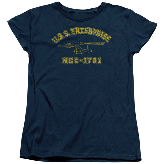 Star Trek - Enterprise Athletic - Short Sleeve Womens Tee - Navy T-shirt