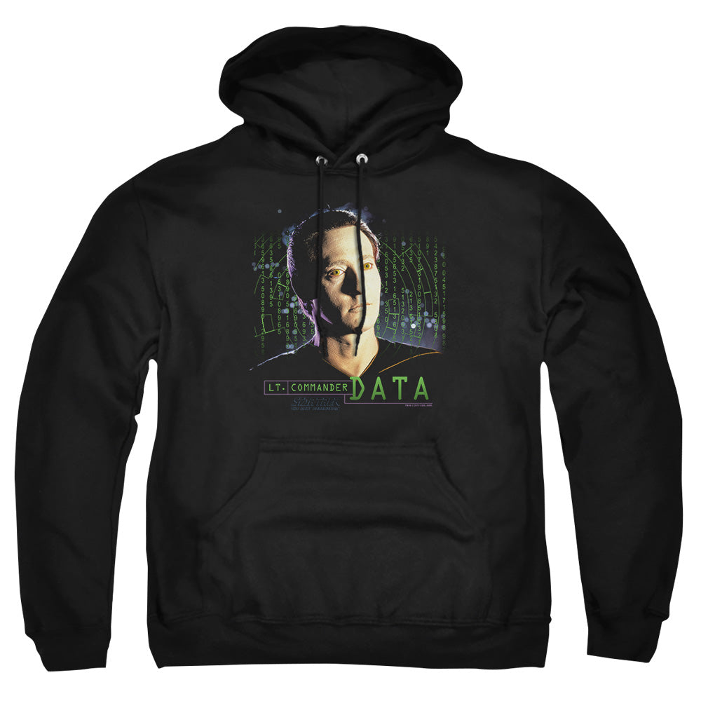 Star Trek - Data - Adult Pull-over Hoodie - Black
