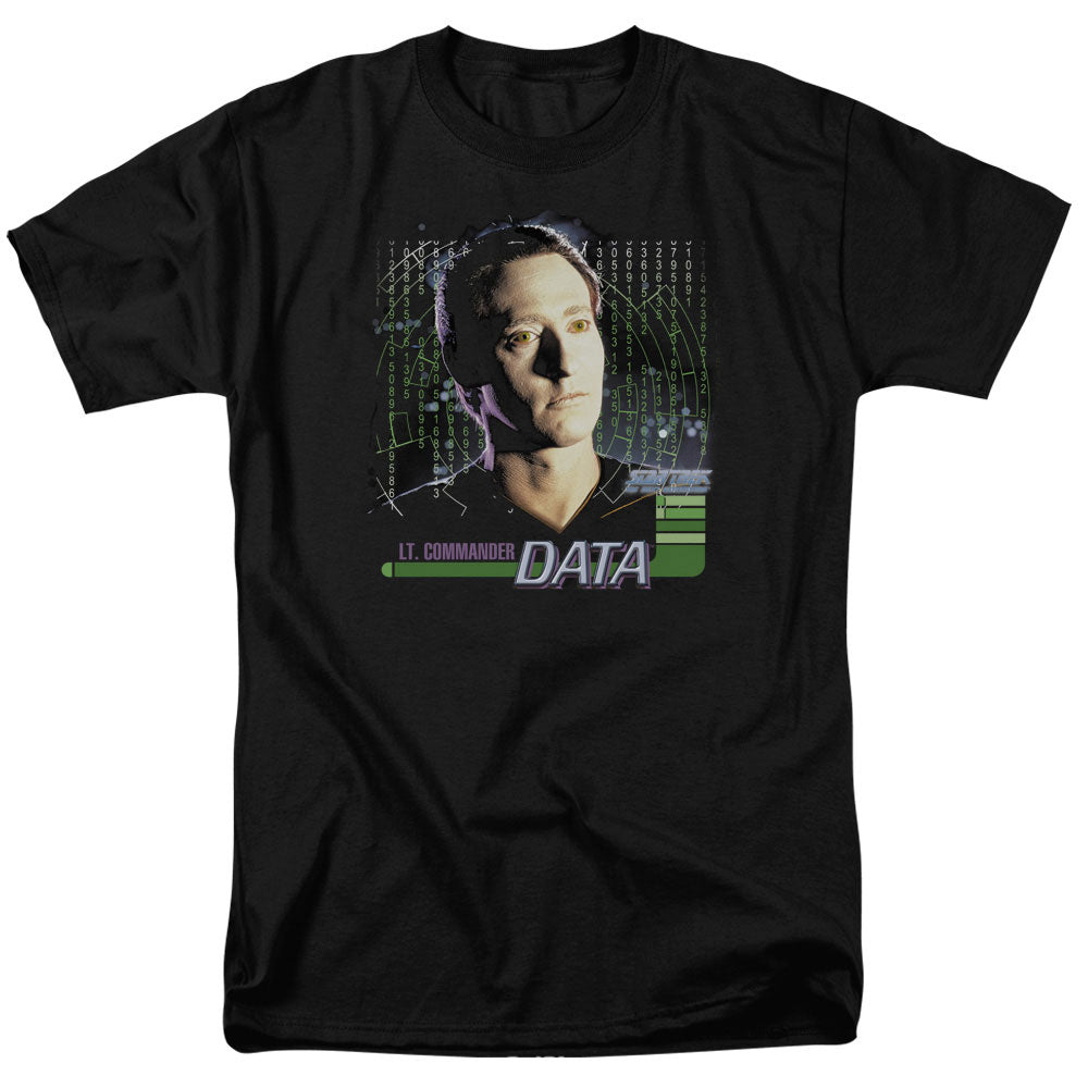 Star Trek - Data - Short Sleeve Adult 18/1 - Black T-shirt