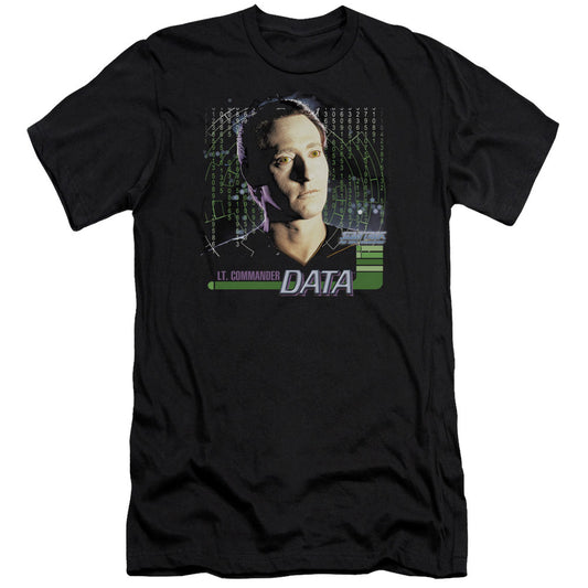 Star Trek - Data - Short Sleeve Adult 30/1 - Black T-shirt