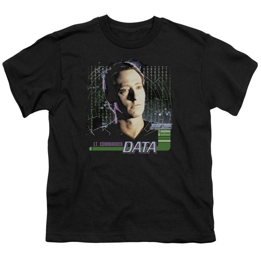 Star Trek - Data - Short Sleeve Youth 18/1 - Black T-shirt