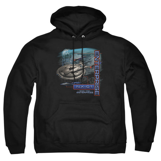 Star Trek - Enterprise Nx 01 - Adult Pull-over Hoodie - Black