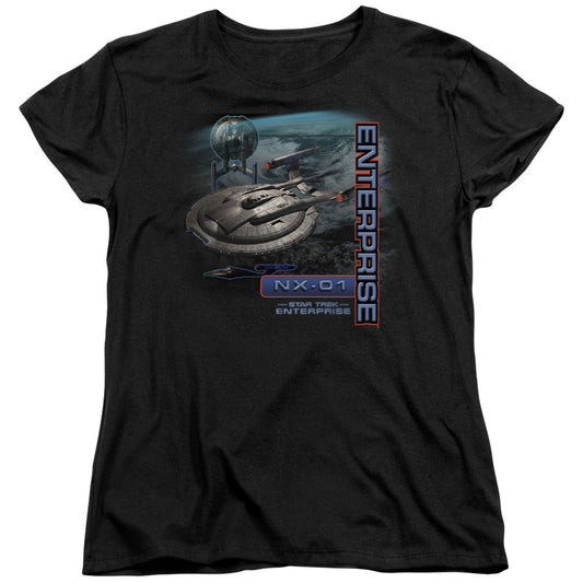 Star Trek - Enterprise Nx 01 - Short Sleeve Womens Tee - Black T-shirt