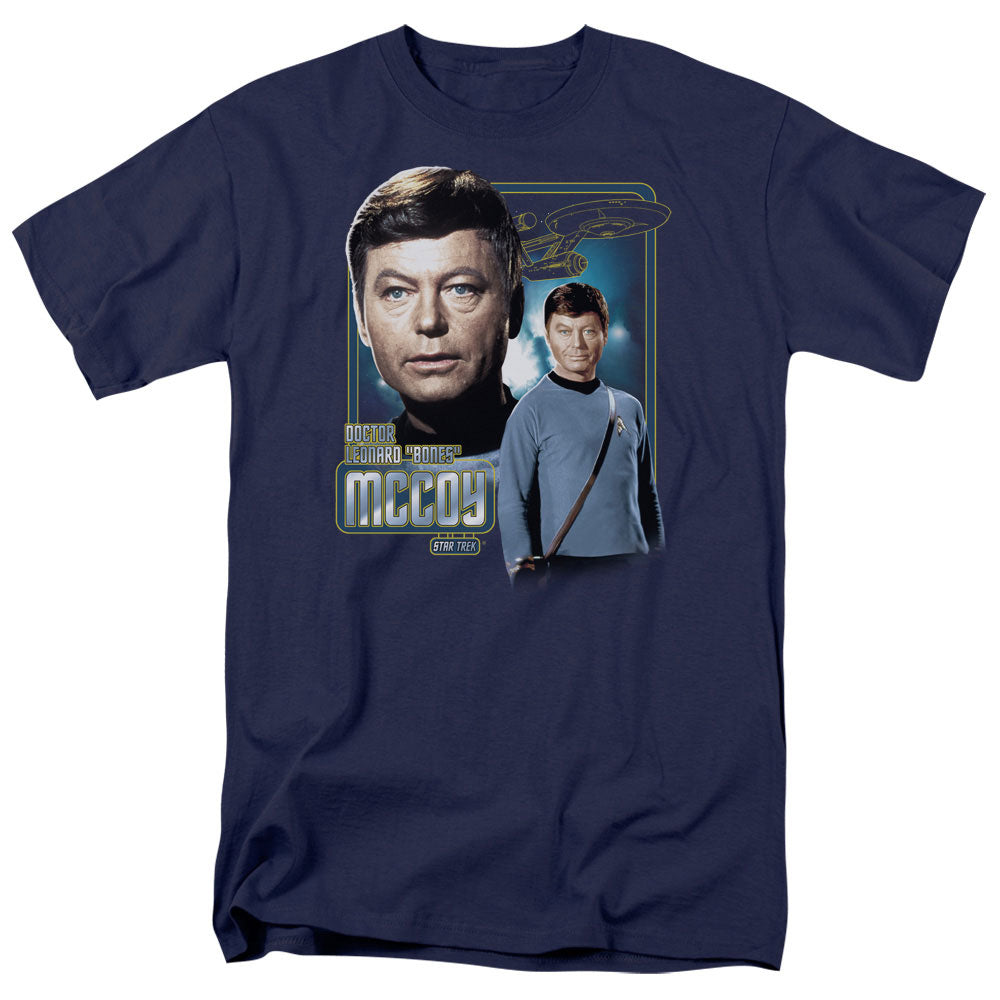 Star Trek - Doctor Mccoy - Short Sleeve Adult 18/1 - Navy T-shirt