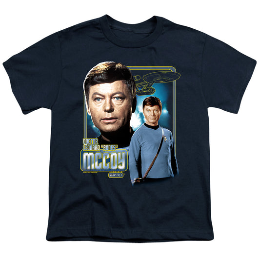 Star Trek - Doctor Mccoy - Short Sleeve Youth 18/1 - Navy T-shirt