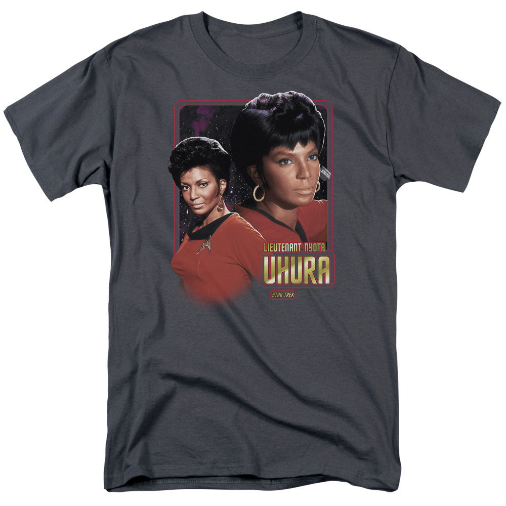 Star Trek - Lieutenant Uhura - Short Sleeve Adult 18/1 - Charcoal T-shirt