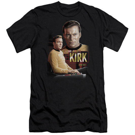 Star Trek - Captain Kirk-premuim Canvas Adult Slim Fit 30/1 - Black