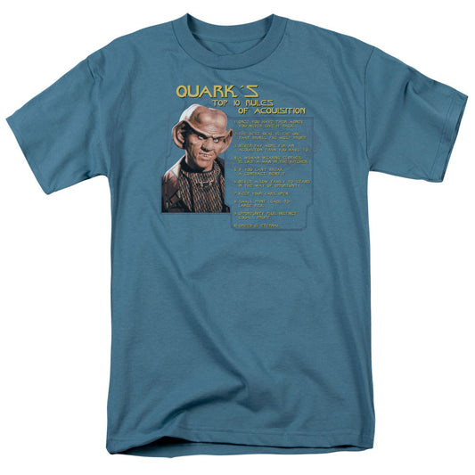 Star Trek - Quarks Rules - Short Sleeve Adult 18/1 - Slate T-shirt