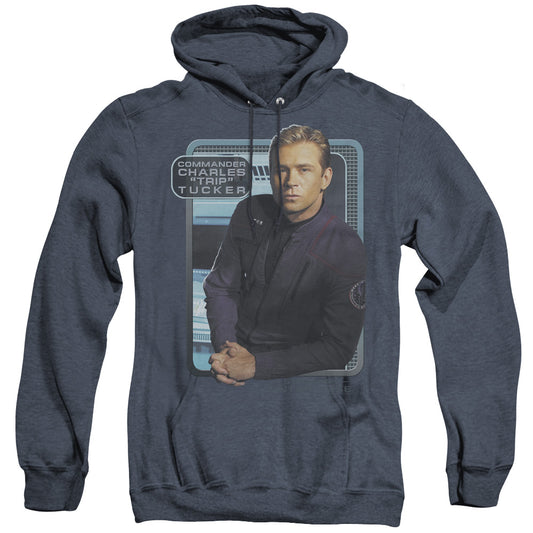 Star Trek - Trip Tucker - Adult Heather Hoodie - Navy