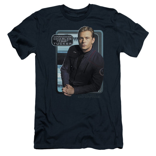 Star Trek - Trip Tucker - Short Sleeve Adult 30/1 - Navy T-shirt