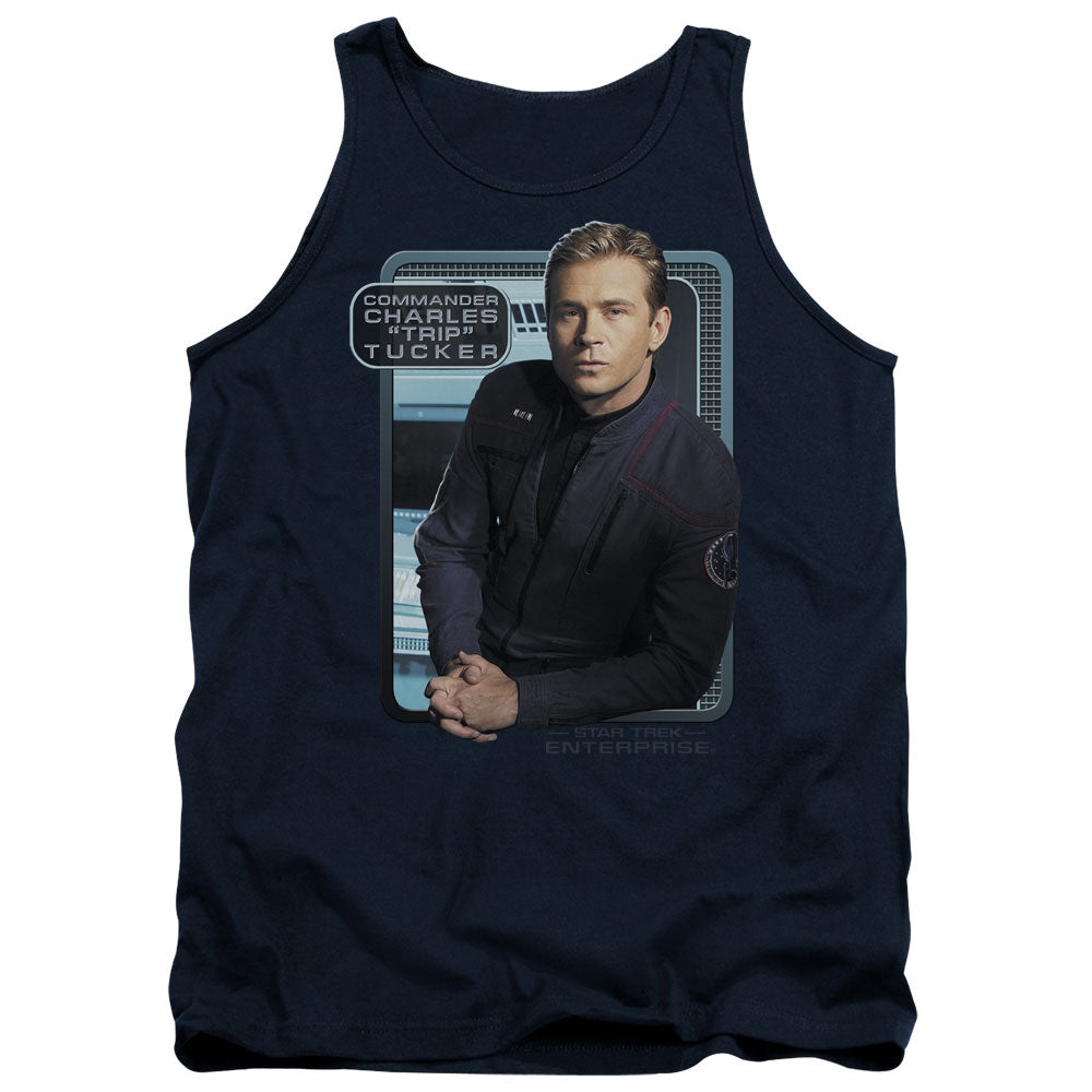 Star Trek - Trip Tucker - Adult Tank - Navy