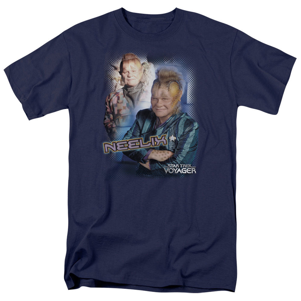 Star Trek - Neelix - Short Sleeve Adult 18/1 - Navy T-shirt