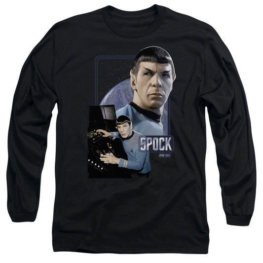Star Trek - Spock - Long Sleeve Adult 18/1 - Black T-shirt