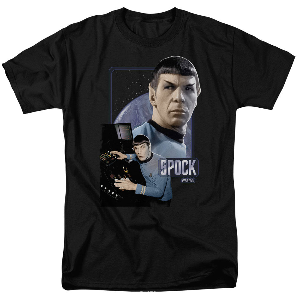 Star Trek - Spock - Short Sleeve Adult 18/1 - Black T-shirt