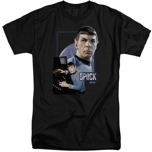 Star Trek - Spock - Short Sleeve Adult Tall - Black T-shirt
