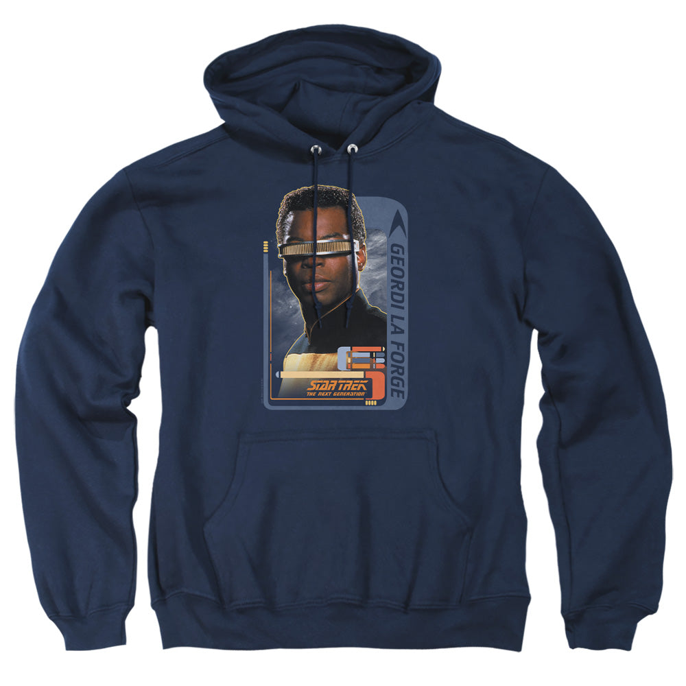 Star Trek - Geordi Laforge - Adult Pull-over Hoodie - Navy