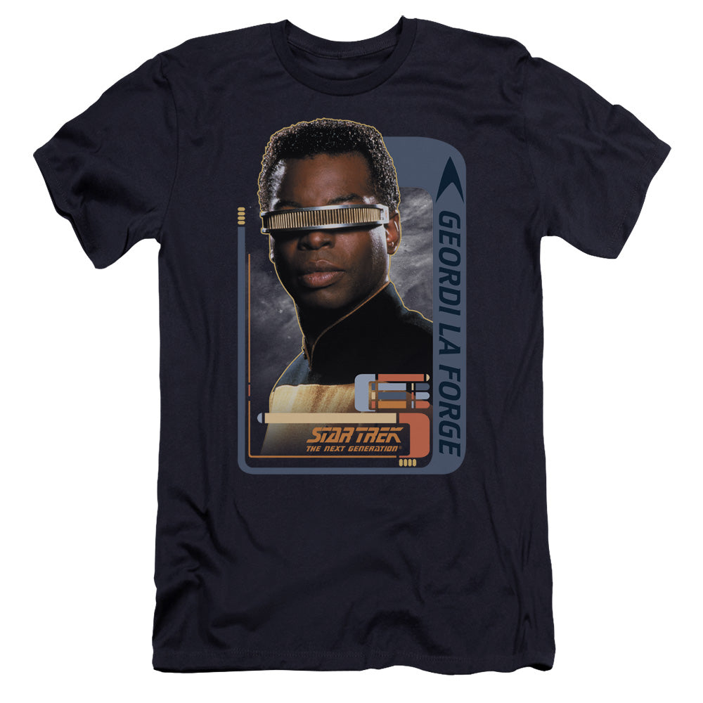 Star Trek - Geordi Laforge-premuim Canvas Adult Slim Fit 30/1 - Navy