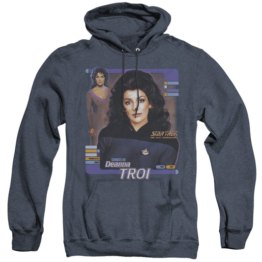 Star Trek - Deanna Troi - Adult Heather Hoodie - Navy