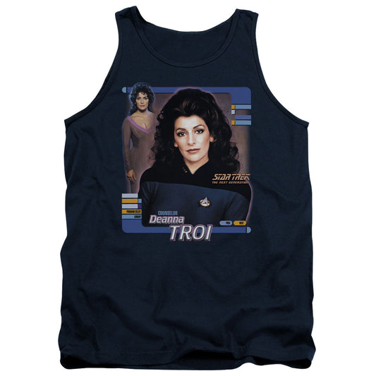 Star Trek - Deanna Troi - Adult Tank - Navy