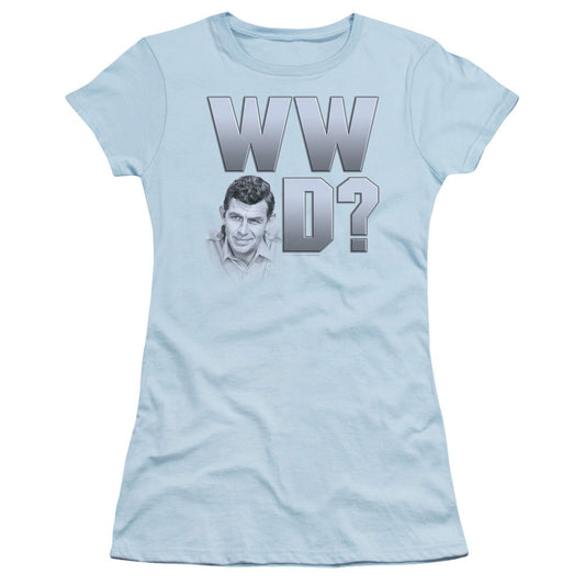Andy Griffith - Wwad - Short Sleeve Junior Sheer - Light Blue T-shirt