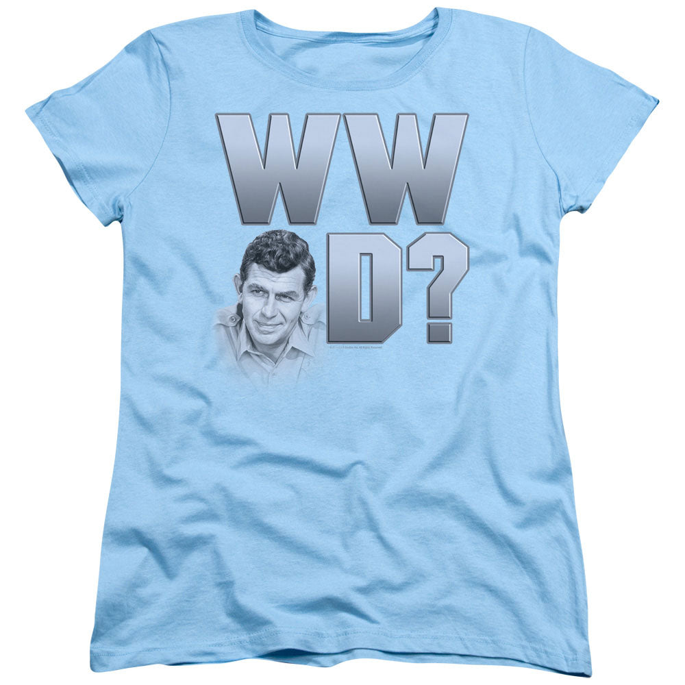 Andy Griffith - Wwad - Short Sleeve Womens Tee - Light Blue T-shirt