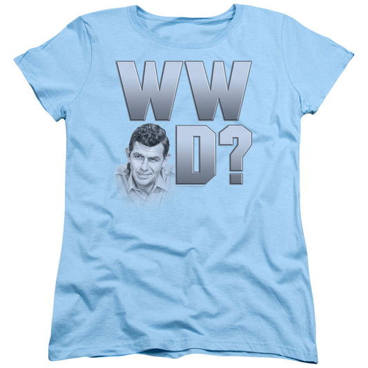 Andy Griffith - Wwad - Short Sleeve Womens Tee - Light Blue T-shirt