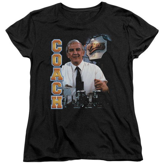 Cheers - Coach - Short Sleeve Womens Tee - Black T-shirt