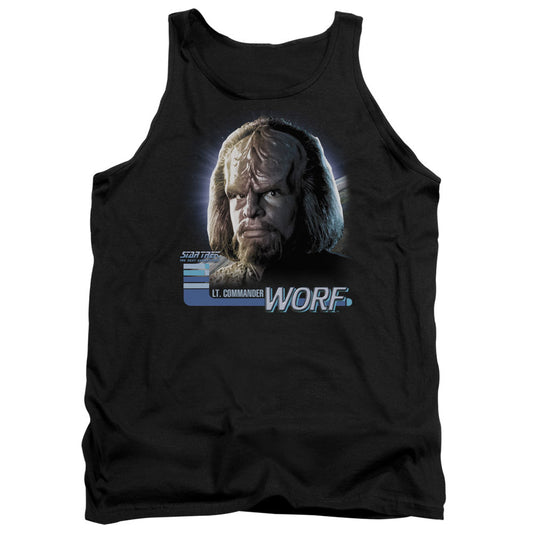 Star Trek - Tng Worf - Adult Tank - Black