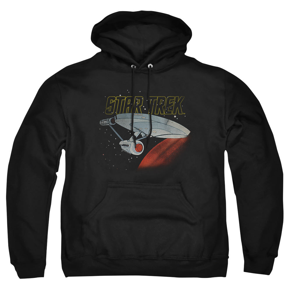 Star Trek - Retro Enterprise - Adult Pull-over Hoodie - Black