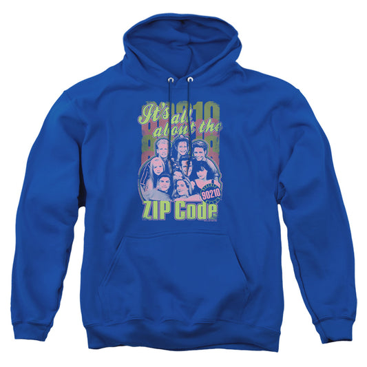 90210 - Zip Code - Adult Pull-over Hoodie - Royal Blue