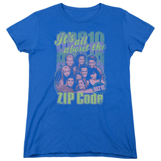 90210 - Zip Code - Short Sleeve Womens Tee - Royal Blue T-shirt