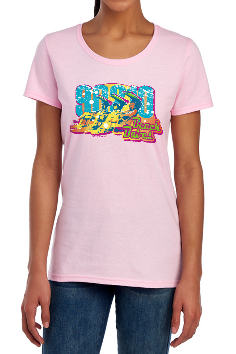 90210 - Beach Babes - Short Sleeve Womens Tee - Pink T-shirt