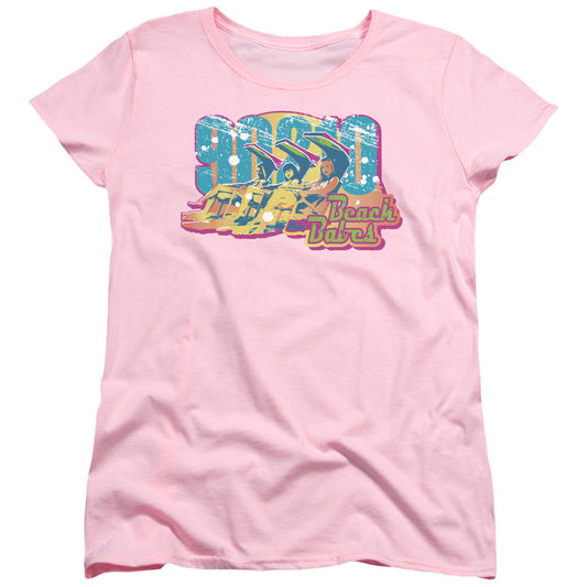 90210 BEACH BABES - S/S WOMENS TEE - PINK T-Shirt