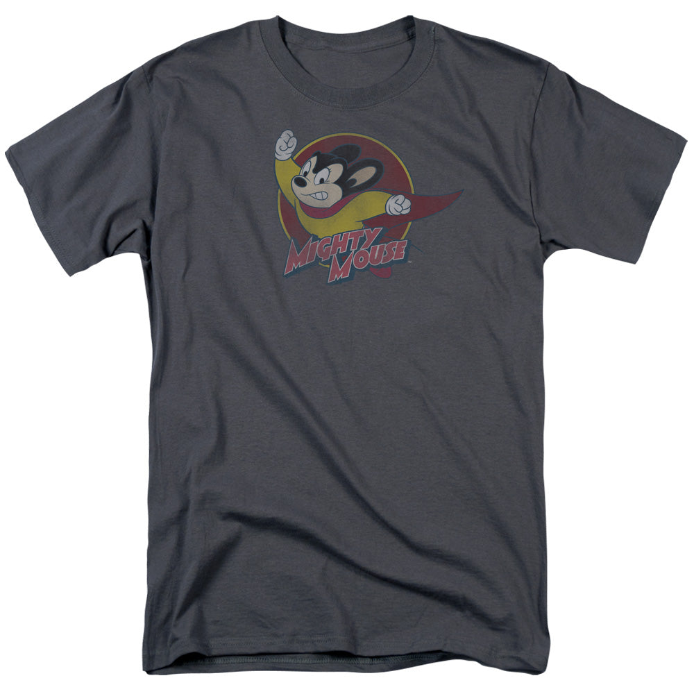 Mighty Mouse - Mighty Circle - Short Sleeve Adult 18/1 - Charcoal T-shirt