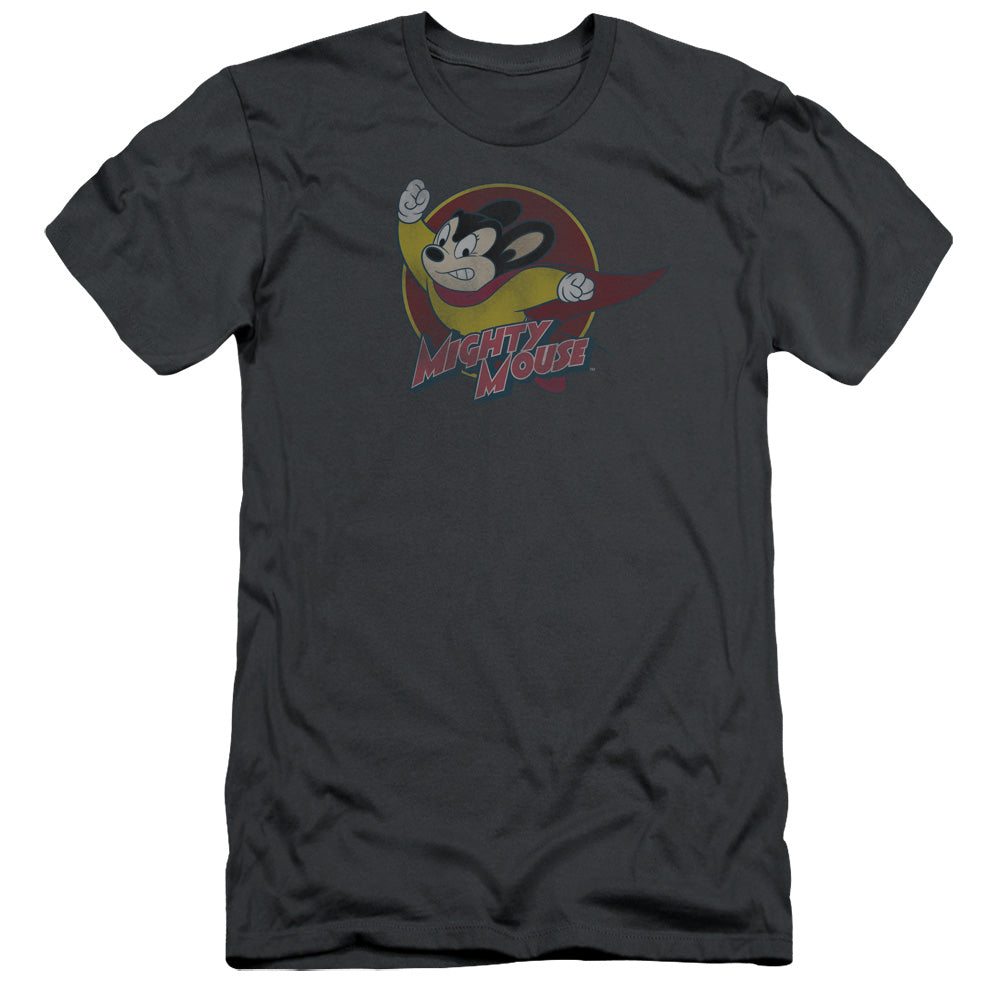 Mighty Mouse - Mighty Circle - Short Sleeve Adult 30/1 - Charcoal T-shirt